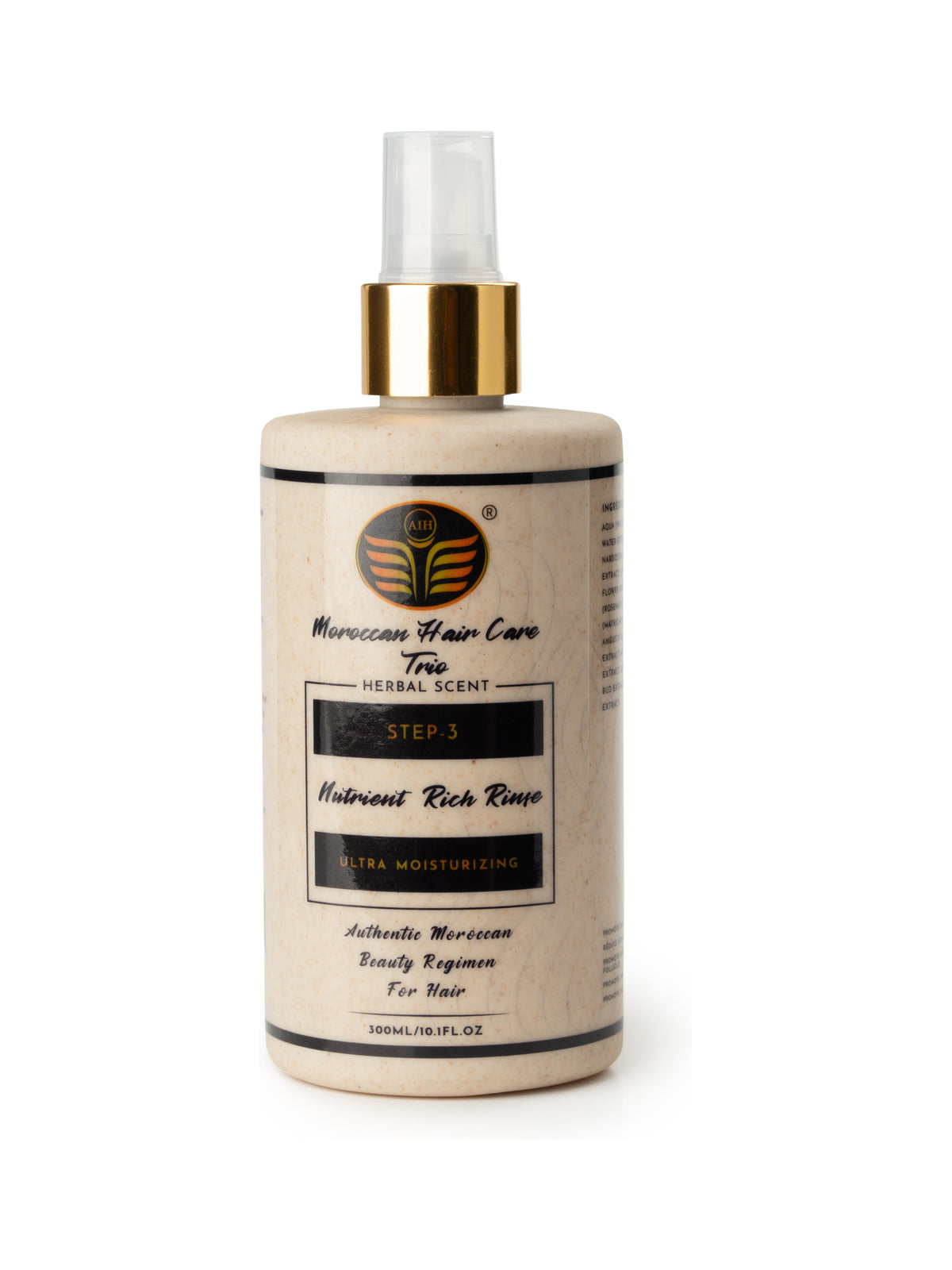 Nutrient Rich Rinse — 300 ml spray bottle, Step 3 of the Moroccan Hair Care Trio